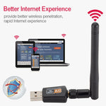 Adattatore WiFi USB dual band 600 Mbps con antenna esterna - immagine 5