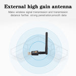 Adattatore WiFi USB dual band 600 Mbps con antenna esterna - immagine 6
