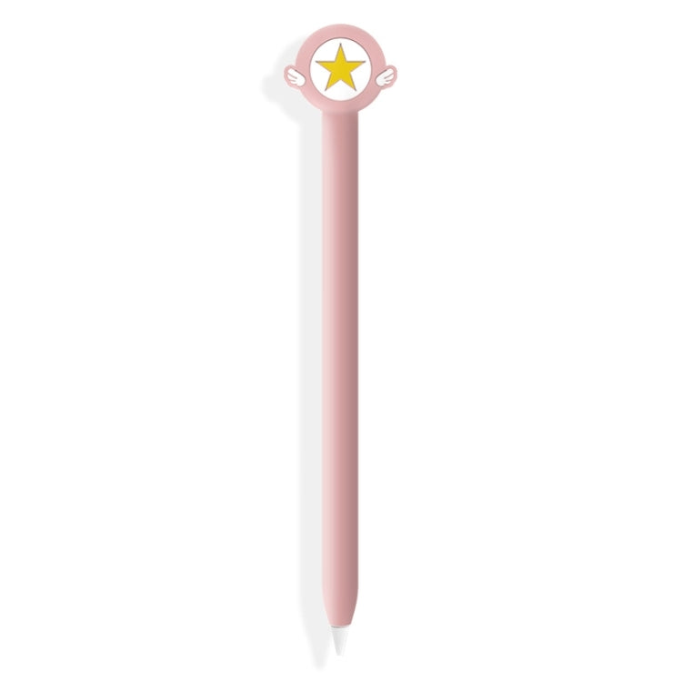 Custodia in silicone rosa a stella per Apple Pencil 2