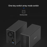 Custodia esterna RAID 3,5" 2 alloggiamenti USB-C
