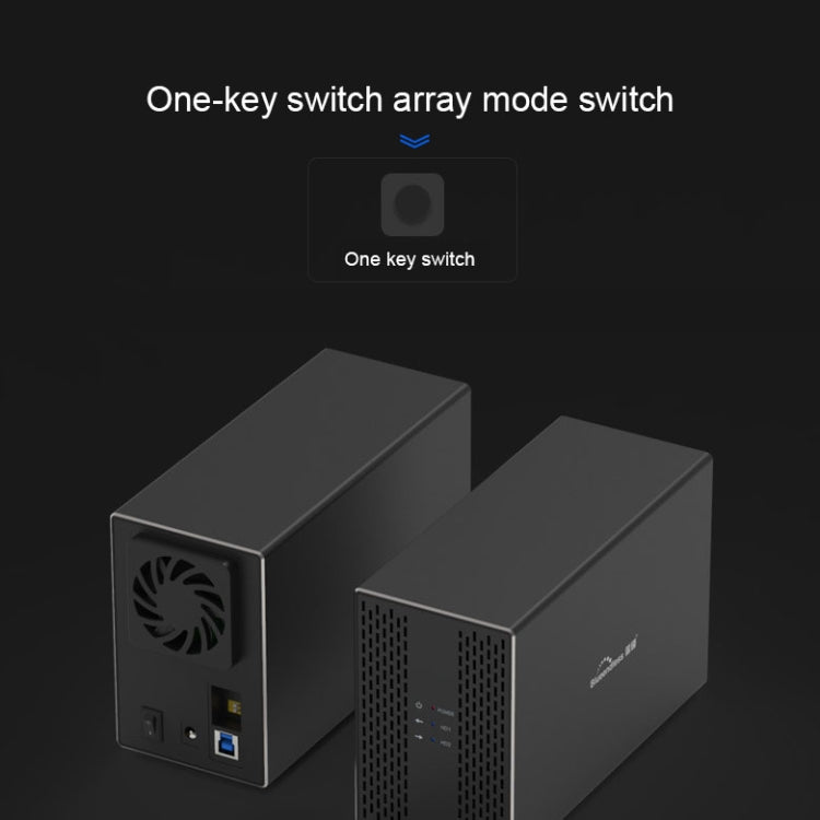 Custodia esterna RAID 3,5" 2 alloggiamenti USB-C
