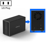 Custodia esterna RAID 3,5" 2 alloggiamenti USB-C