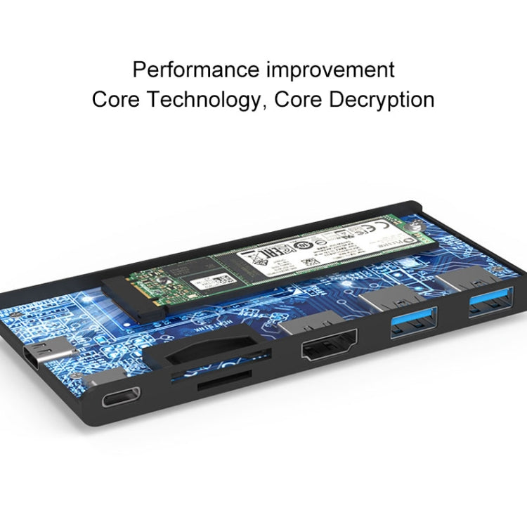 Dock di espansione USB-C 6 in 1 con SSD M.2 Blueendless
