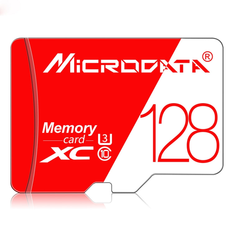 Scheda memoria MicroSD 128GB U3 MicroDATA rossa e bianca