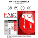 Scheda memoria MicroSD 128GB U3 MicroDATA rossa e bianca