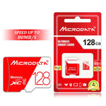 Scheda memoria MicroSD 128GB U3 MicroDATA rossa e bianca