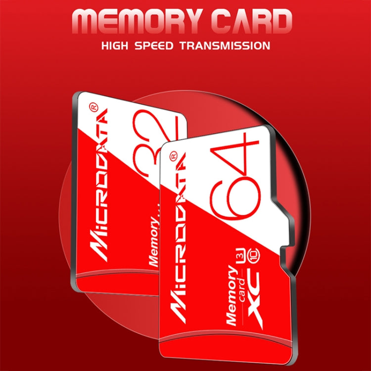 Scheda memoria MicroSD 128GB U3 MicroDATA rossa e bianca