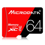 Scheda memoria MicroSD 64GB U3 Microdata rossa e nera