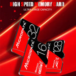 Scheda memoria MicroSD 64GB U3 Microdata rossa e nera