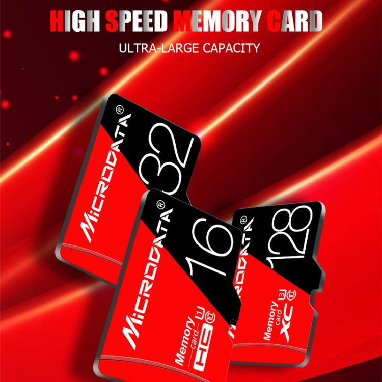 Scheda memoria MicroSD 64GB U3 Microdata rossa e nera