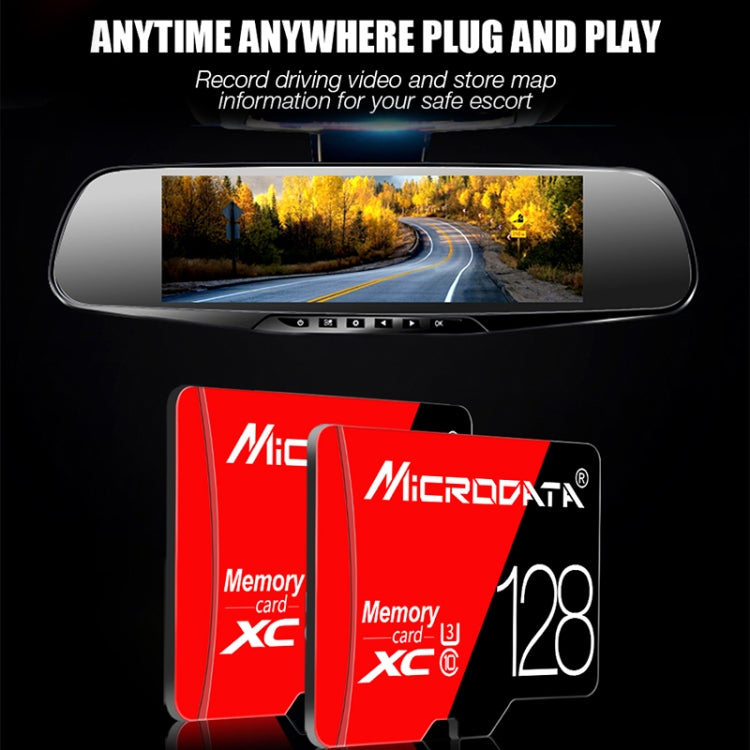 Scheda memoria MicroSD 64GB U3 Microdata rossa e nera