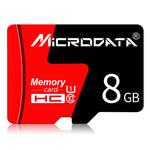 Scheda memoria Microdata 8GB U1 Micro SD rossa e nera