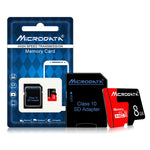Scheda memoria Microdata 8GB U1 Micro SD rossa e nera