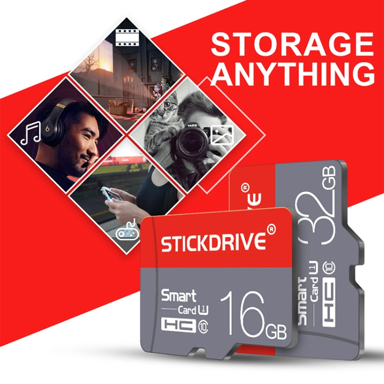 Scheda di memoria micro SD 16GB U1 rossa e grigia