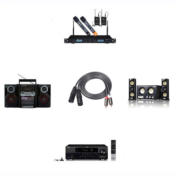 Cavo audio 2 RCA maschio a 2 XLR maschio, 1,5 m - immagine 4
