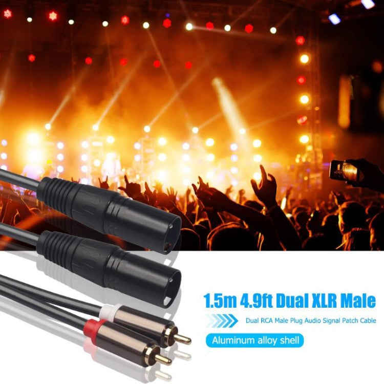 Cavo audio 2 RCA maschio a 2 XLR maschio, 1,5 m - immagine 6