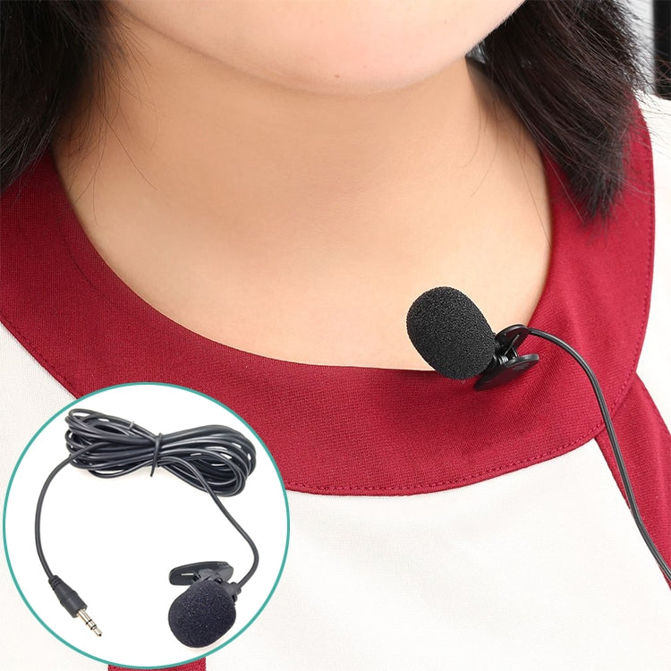 Microfono lavalier cablato stereo 3,5 mm con cavo da 3 m