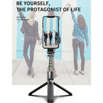 Bastone selfie pieghevole con treppiede Bluetooth in alluminio