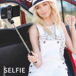 Bastone selfie pieghevole con treppiede Bluetooth in alluminio