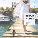 Bastone selfie pieghevole con treppiede Bluetooth in alluminio