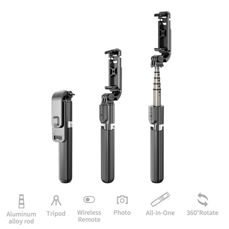 Bastone selfie pieghevole con treppiede Bluetooth in alluminio