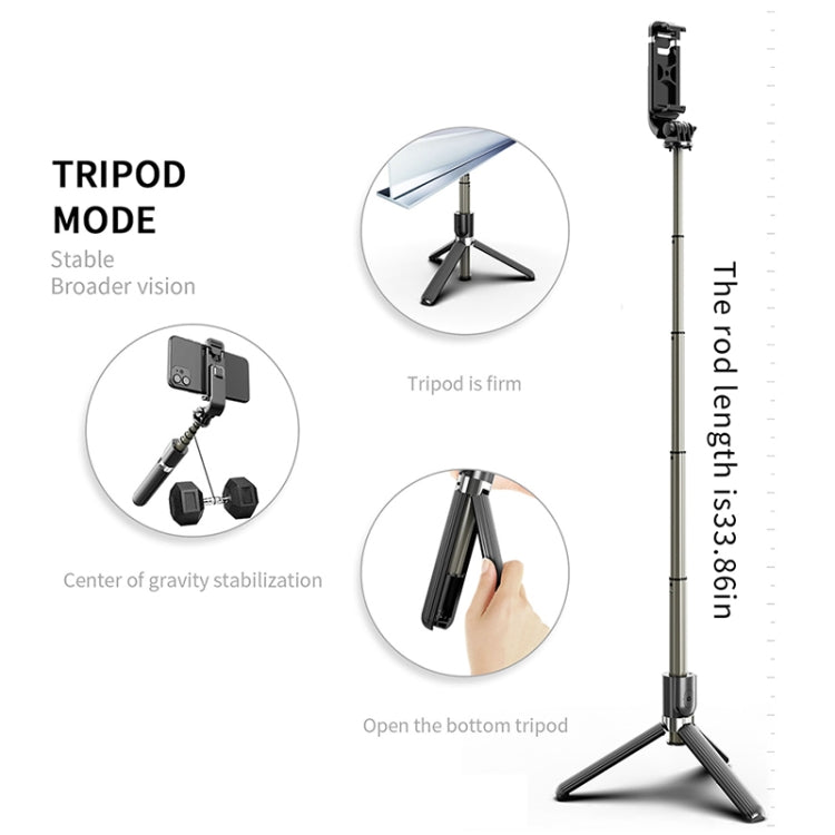 Bastone selfie pieghevole con treppiede Bluetooth in alluminio