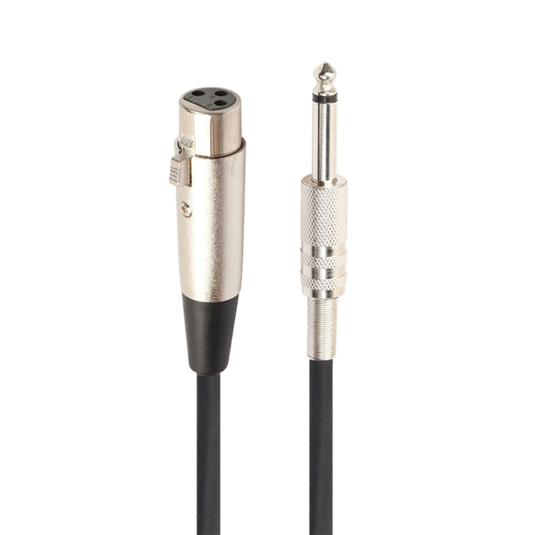 Cavo microfonico schermato XLR femmina a jack mono 6,35 mm, 5 m
