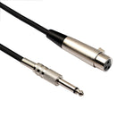 Cavo microfonico schermato XLR femmina a jack mono 6,35 mm, 5 m - immagine 2