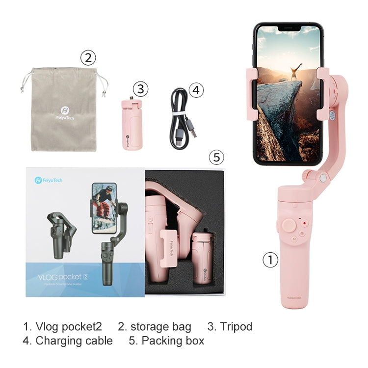 Gimbal smartphone FEIYUTECH Vlog Pocket 2 pieghevole a 3 assi - immagine 3