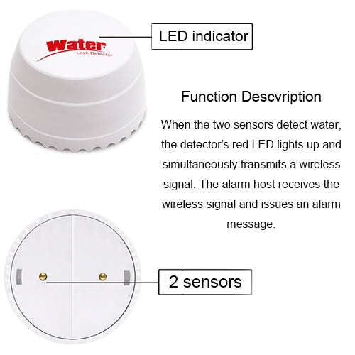 Rilevatore perdite d’acqua DY-SQ100B wireless con due sensori - immagine 3