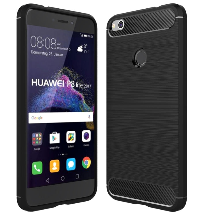 Custodia TPU protettiva Huawei P8 Lite 2017 fibra carbonio