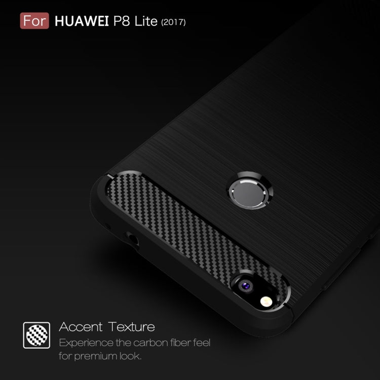Custodia TPU protettiva Huawei P8 Lite 2017 fibra carbonio
