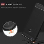 Custodia TPU protettiva Huawei P8 Lite 2017 fibra carbonio