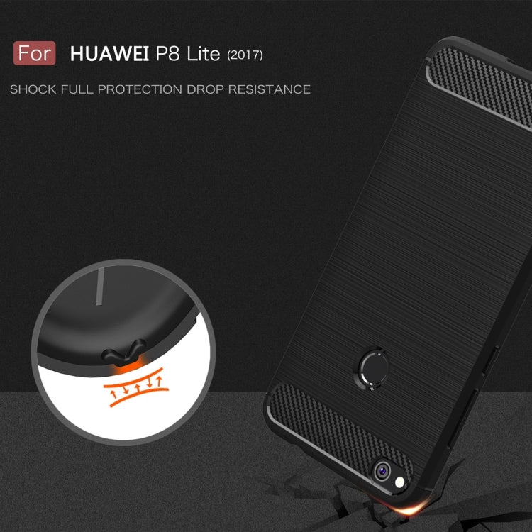 Custodia TPU protettiva Huawei P8 Lite 2017 fibra carbonio