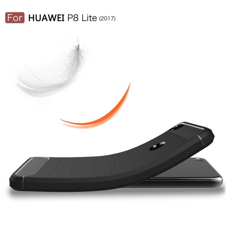 Custodia TPU protettiva Huawei P8 Lite 2017 fibra carbonio