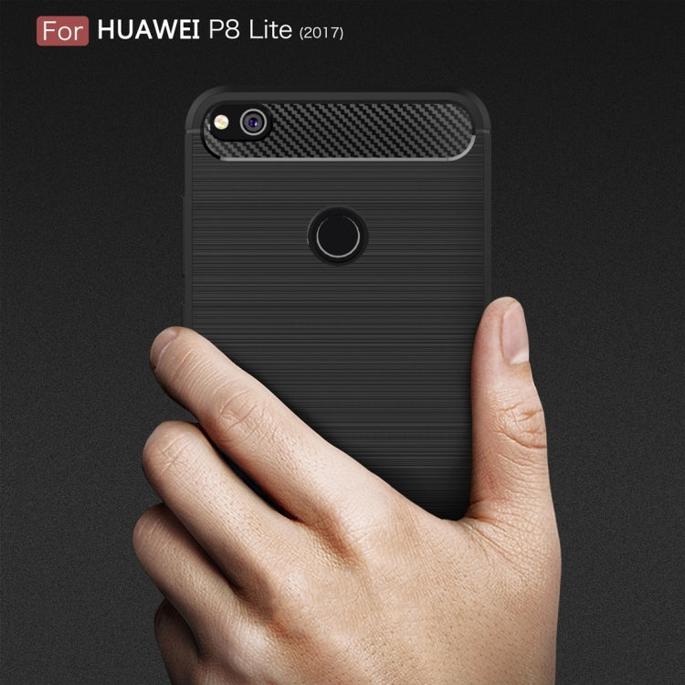 Custodia TPU protettiva Huawei P8 Lite 2017 fibra carbonio