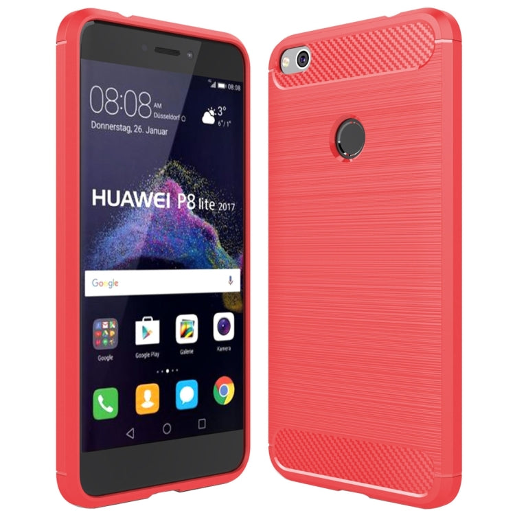 Custodia TPU protettiva Huawei P8 Lite 2017 fibra carbonio