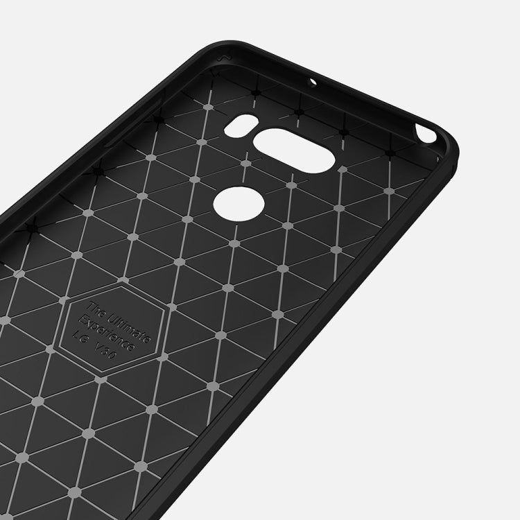 Custodia protettiva TPU per LG V30 con fibra di carbonio