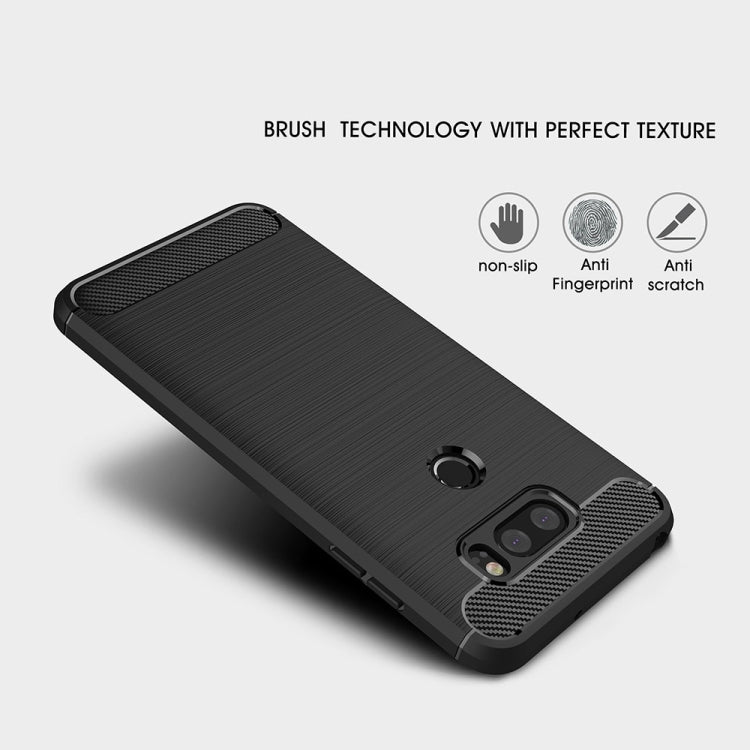 Custodia protettiva TPU per LG V30 con fibra di carbonio