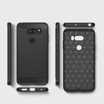 Custodia protettiva TPU per LG V30 con fibra di carbonio