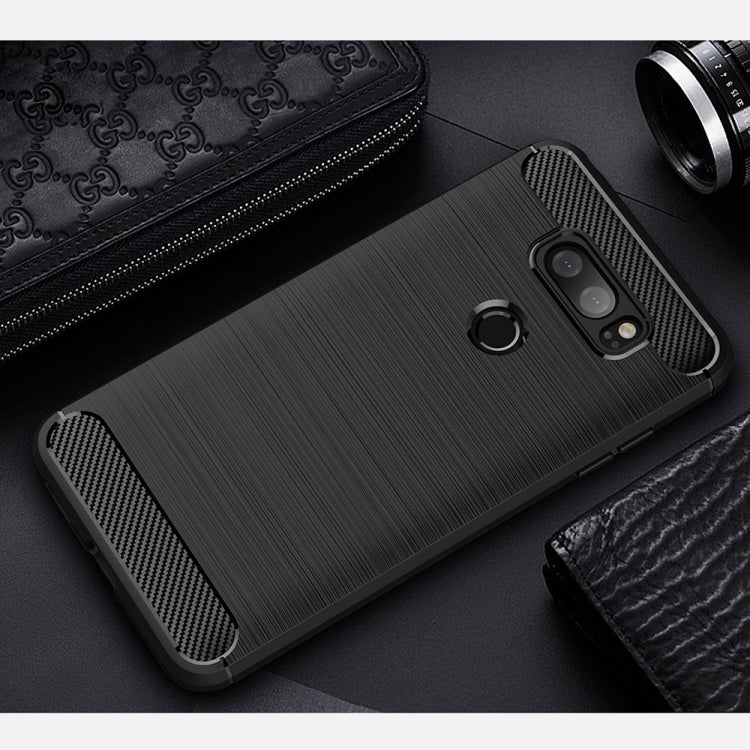 Custodia protettiva TPU per LG V30 con fibra di carbonio