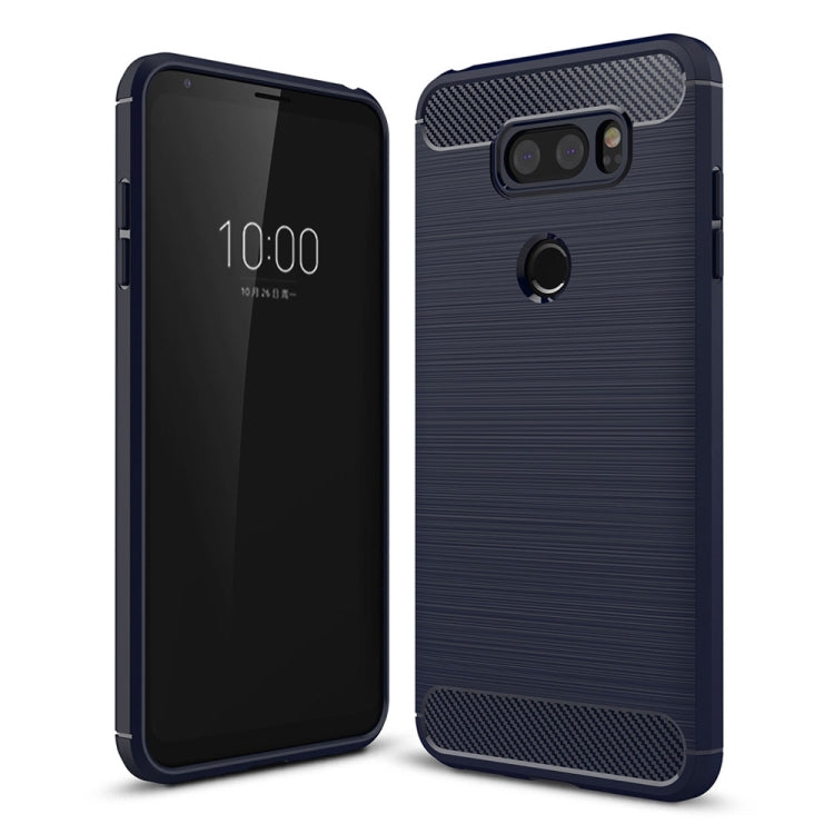 Custodia protettiva TPU per LG V30 con fibra di carbonio