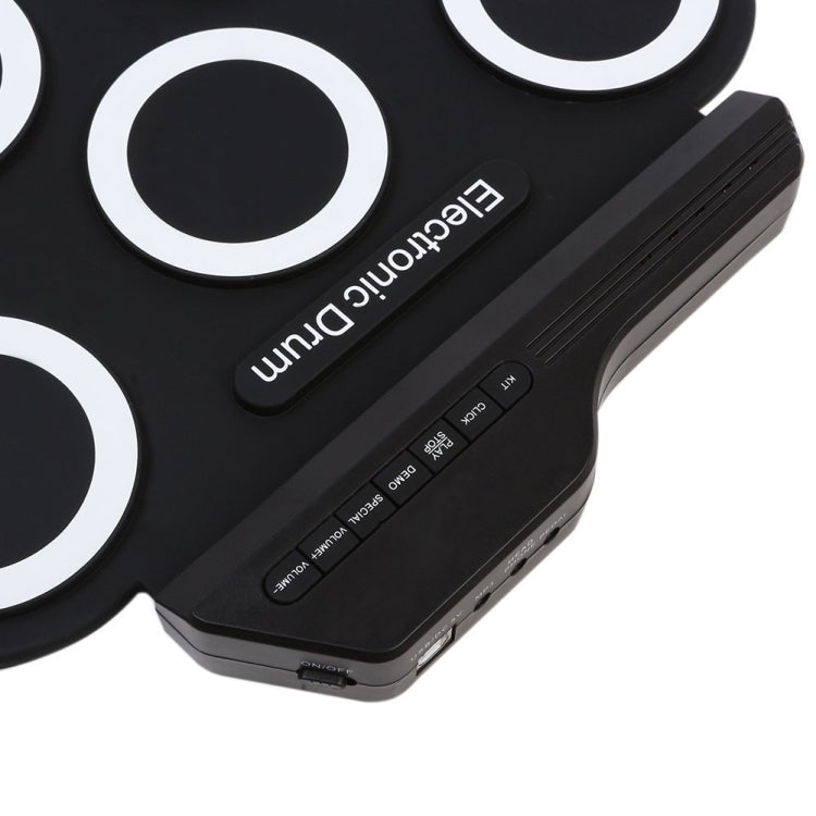 Tamburo elettronico USB portatile con rotolo a mano in silicone, USB Electronic Drum(Black), Electronic Drum(Green)