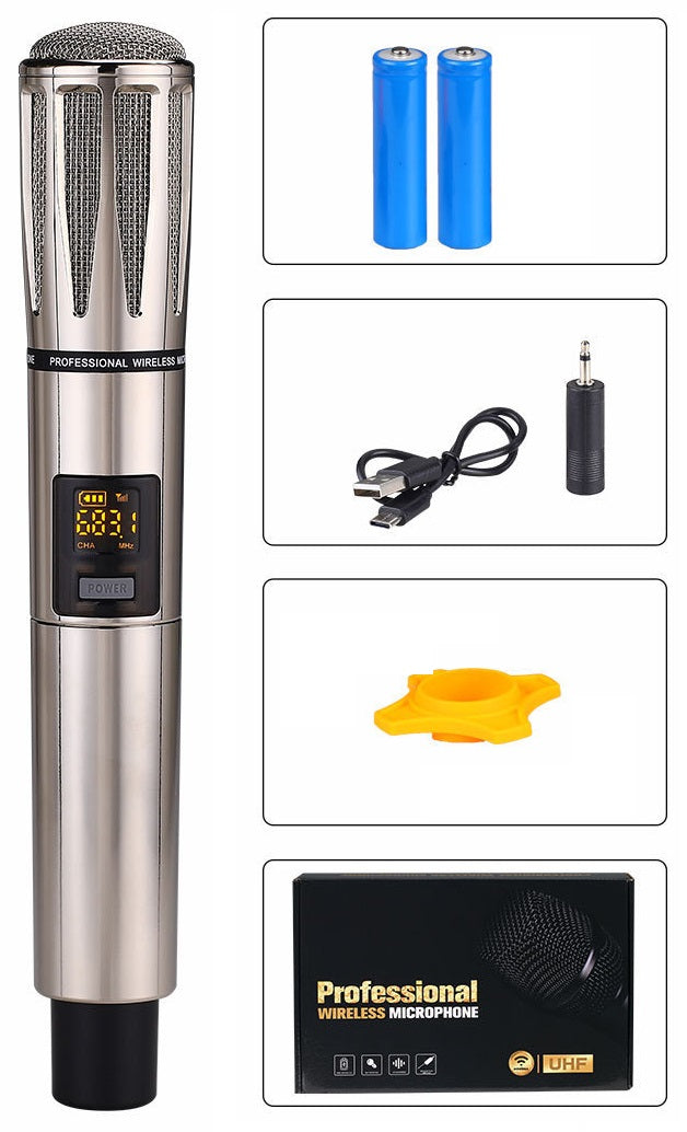 Coppia di microfoni wireless ricaricabili UHF MIC022 WF2024-2