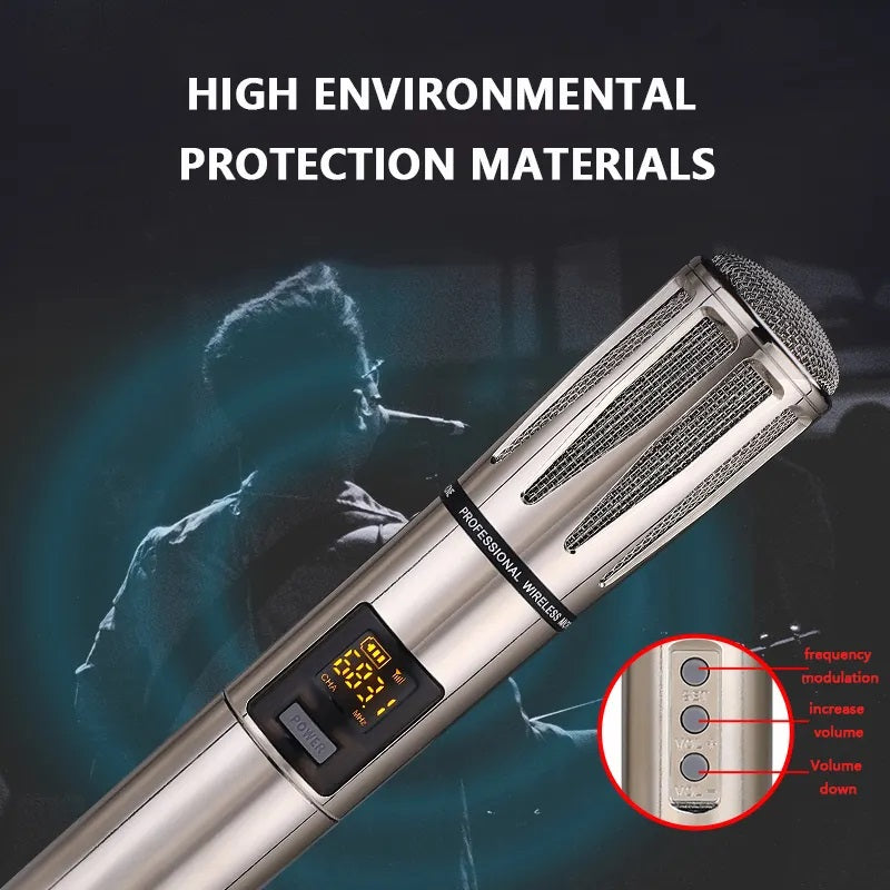 Microfono wireless ricaricabile UHF WF2024-1 MIC032