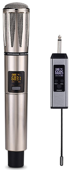 Microfono wireless ricaricabile UHF WF2024-1 MIC032