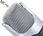 Microfono stereo snodabile 90° jack 3.5mm 4 poli per smartphone e tablet MIC072