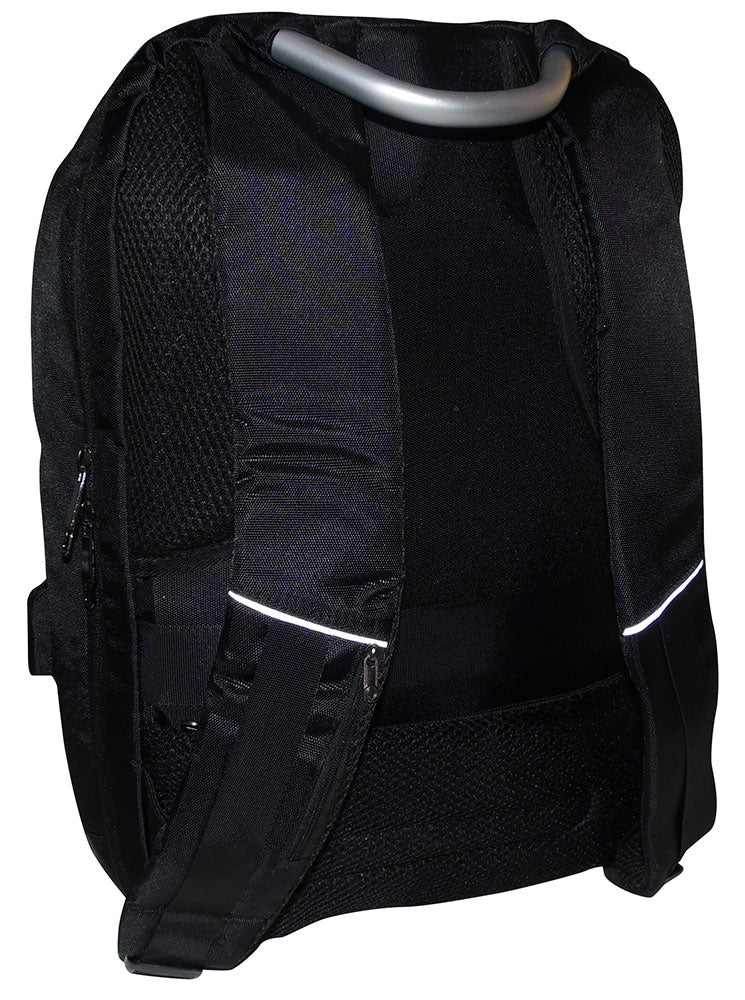 Zaino multifunzione antifurto imbottito con combinazione USB nero MOB1020