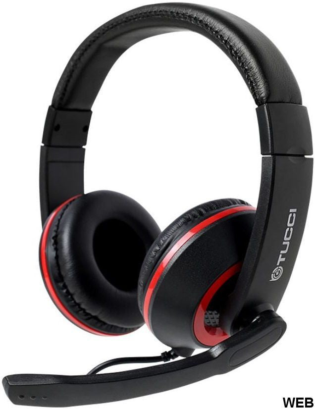 Cuffie gaming con microfono Tucci X5 - Nero e rosso 6971355100056 MOB1106