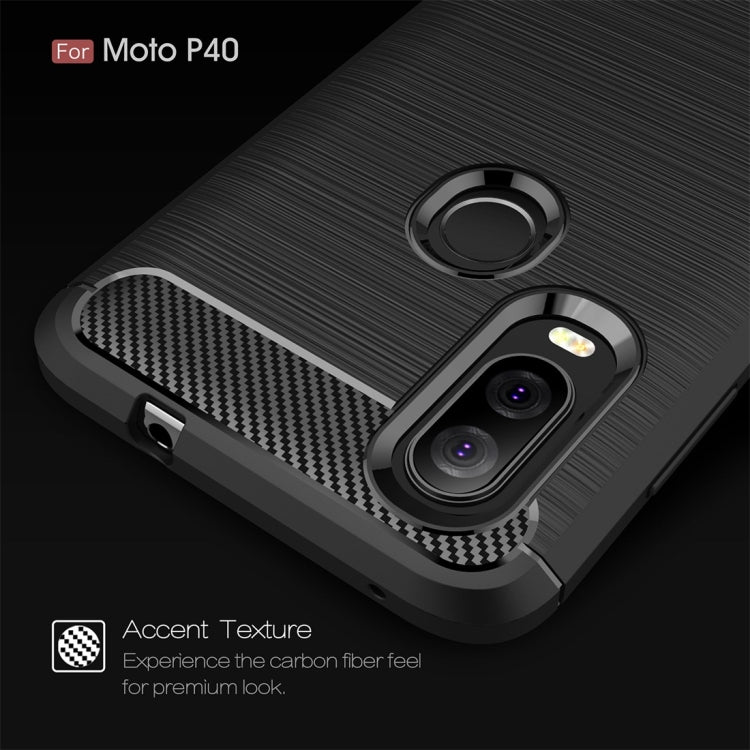 Custodia TPU fibra di carbonio per Motorola P40